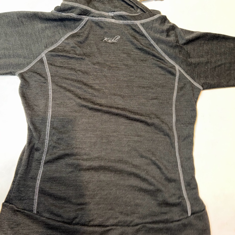 Kuhl Women’s Lea Sweatshirt Cowl Neck Gray 4186 Athletic Athleisure Gorpcore M - Picture 6 of 12